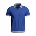 thumbnail image 2 of ZUKMRJPC Mens Short Sleeve Shirts Quarter Zip Casual Collared Summer Golf Shirts Slim Fit Lightweight Athletic Workout Summer Tops, 2 of 5