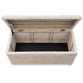 thumbnail image 5 of Casafield 36" Storage Trunk with Curved Lid, Safety Hinge - Whitewash, Water Hyacinth Wicker Storage Chest Basket for Bedroom, Entry Way, Living Room, 5 of 7