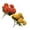 Orange & Gold 1Pack, variant on Mexican Day Of The Dead Bouquet De Los Muertos Decorative Flowers Ornamental Bouquet For Halloween & All Souls' Day, 30x7 cm, Yellow 1Pack