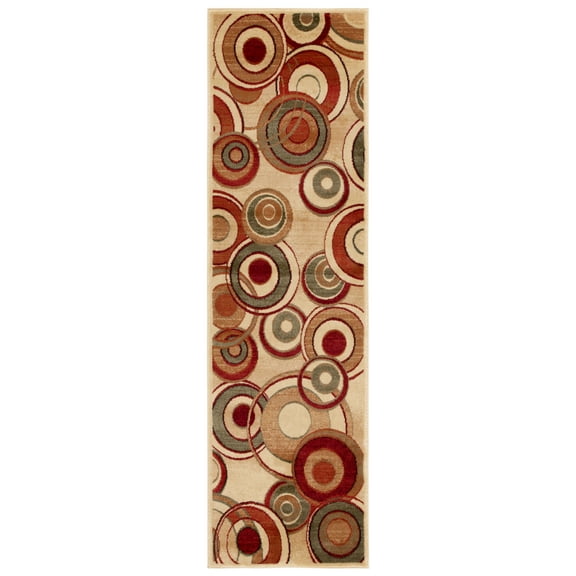 SAFAVIEH Lyndhurst Josh Geometric Runner Rug, Ivory/Multi, 2'3" x 10'