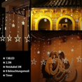 thumbnail image 2 of 12 Sterne Led Lichterkette, Lichtervorhang Weihnachtslichter Sternenvorhang 138 Leds 8 Modi Fr Innen Auen, Weihnachten, Party, Deko, Hochzeit, Garten, 2 of 5