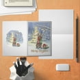thumbnail image 4 of Merry Christmas Weimaraner Snowy Winter with Gifts Tree Decorations 5x7in Folded Greeting Card Weim Gray Ghost Dog Lover Single Note Card with Envelope - 12020, 4 of 5