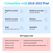 Metapen iPad Pencil A8 for iPad 6th-11th, Quick Button & Bluetooth, Fast Charge Stylus Pen for 2018-2026 Apple iPad a16/11/10/9/8/7/6th Gen, Pro 12.9/11/13-inch M4, Air3/4/5/M2/M3, Mini 5/6th