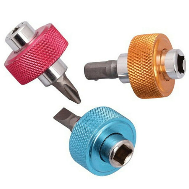 3 Pieces 1/4" Drill Bit Holder Aluminium Accessories Portable Home Alloy Screwdriver Adapter Home Industrial Factory Manual Tool Upgrade Part