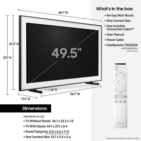 Samsung - 50" Class The Frame Series LED 4K UHD Smart Tizen TV