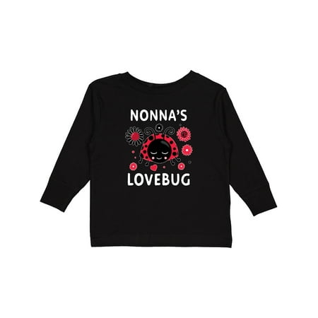 

Inktastic Valentine s Day Nonna s Lovebug Gift Toddler Boy or Toddler Girl Long Sleeve T-Shirt