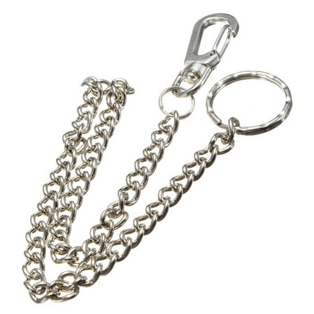 38cm Long Metal Keychain Keyring Silver Chain Hipster Key Wallet Belt ...