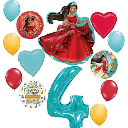 Elena of Avalor Party Supplies 4th Birthday Balloon Bouquet Decorations