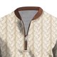 thumbnail image 3 of Ceisia Men's Vintage Diamond Print Half-Zip Sweatshirt | Slim Long-Sleeve Winter Casual Top Gift, 3 of 8