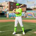 thumbnail image 4 of JASGOOD 2 Pairs Baseball Socks and 1 Belt for Youth Kids Unisex Softball Socks Green, 4 of 6