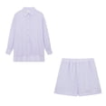 thumbnail image 5 of EHQJNJ Women 2 Piece Outfits Sweatsuit Womens 2 Piece Spring Summer Puff Sleeve Long Sleeve Top and Shorts Casual Set Rave Outfit Club Outfits for Women, 5 of 5