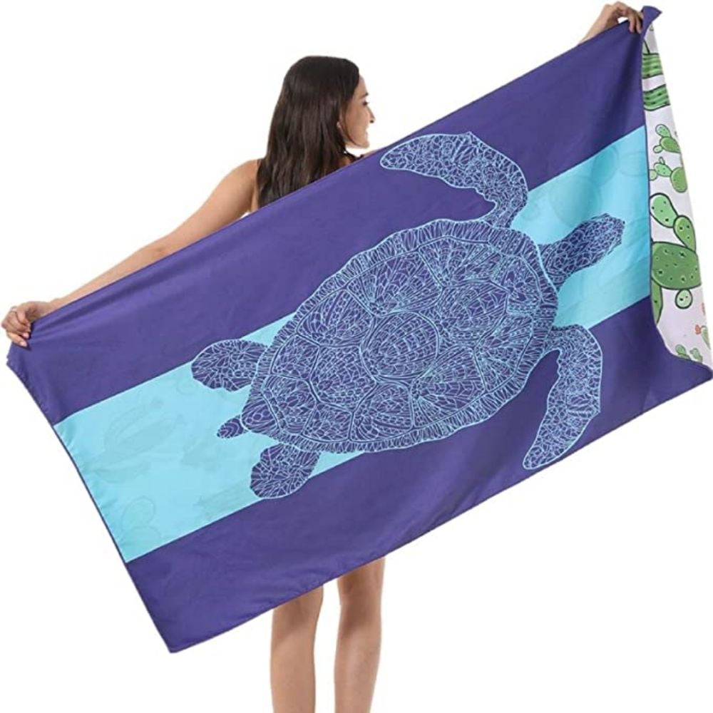 Microfiber Sand Free Beach Towel 63" x 32" Oversized Quick Dry Travel