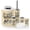 Color 1, variant on Bathroom Accessory Set 6 Piece with Wolf Wildlife Wild Animal Wolf Vintage Toothbrush Holder, Soap Dispenser, Soap Dish, Trash Can with Lid, Toothbrush Cup, Toilet Brush Holde