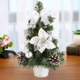thumbnail image 3 of Ludlz Mini Christmas Tree, Artificial Small Christmas Tree , Tabletop Christmas Tree with Pine Cones Christmas Balls Ornaments for Christmas Decorations 11.81in, 3 of 5