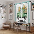 thumbnail image 5 of Hello Spring Kitchen Curtain for Berdoom Living Room Cafe 72 Inch Length, Easter Flowers Green Truck Floral Blue Plaid Tiers Curtains Light Filtering Drapes Window Treatment 2 Panels 52"Wx72"L, 5 of 8