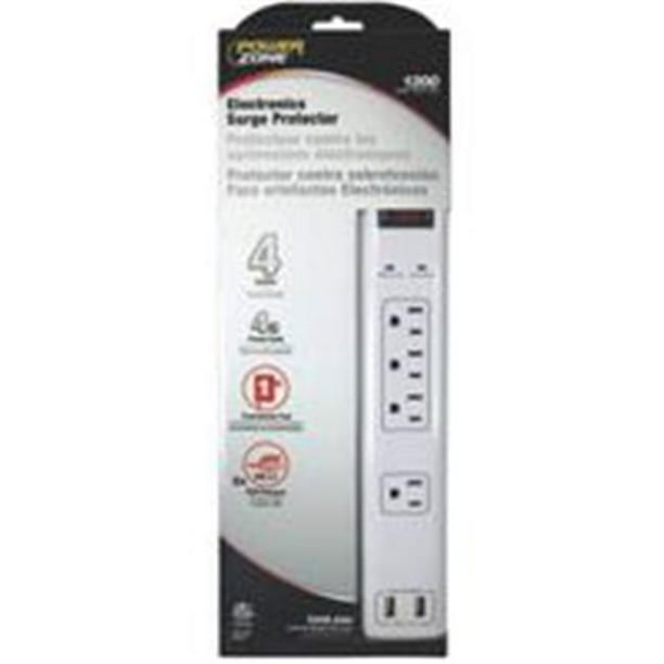 Power Zone Surge Prot 4 Sortie Wht 4Ft Cd OR505104