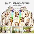 thumbnail image 4 of Honeii Sloth Yoga Pattern Womens Oversized Hoodies Long Sleeve Sweatshirts Pullover Fall Outfits with Pocket-, 4 of 7