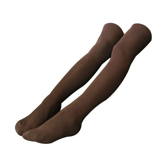 Sonducket 1 par de calcetines hasta el muslo, Cosplay térmico por encima de la rodilla, medias cálidas antideslizantes, accesorios de esquí, artículos Medias Café