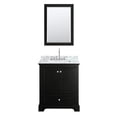 thumbnail image 4 of Wyndham Collection Deborah 30" Metal Single Bathroom Vanity in White/Espresso, 4 of 7