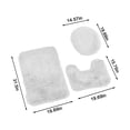 thumbnail image 3 of Bathroom Toilet Rug, Bath Mat Non Slip, 20X33 In, Bright Green, Toilet Mats for Bathroom U Shaped, Anti Slip Bath Mat, Toilet Lid Cover, Rug for Bathroom, 3 Set, 3 of 6