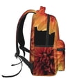 thumbnail image 3 of Hirioo Orange Dalia Print Laptop Backpack Lightweight Casual Travel Daypack for College Workplace Travel, 3 of 5