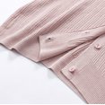 thumbnail image 6 of cfhntfmh Womens Buttons down Shirts Comfy Deep V Neck Long Sleeve Thin Knitted Coats Baggy Ribbed Solid Color Jackets, 6 of 7