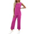 thumbnail image 3 of Conjunto de dos piezas de ropa de verano WIHOLL para mujer, pantalones anchos, 3 of 5