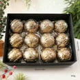 thumbnail image 3 of 12 Pcs Christmas Tree Decorations - Elegant Gold Assorted Christmas Balls Ornaments, for Xmas Tree Hanging, Christmas Decorations, 3 of 9