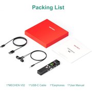 MECHEN V02 64GB Digital Voice Recorder with Password, Playback, USB, and Noise Reduction - Professional Dictaphone Sound Tape Recorder and MP3 Player Black