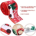 thumbnail image 3 of 3PCS Christmas Ribbon with Wire Decorations for Tree Wreaths Crafts Gift Wrapping Vintage Truck Wired Burlap Ribbon 1.97", 3 of 8