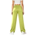 thumbnail image 3 of Lamiy Sweatpants Women Fall Winter Casual Workout Running Trousers Straight Elastic High Waist Comfy Joggers Pants,Green,XXXL, 3 of 9