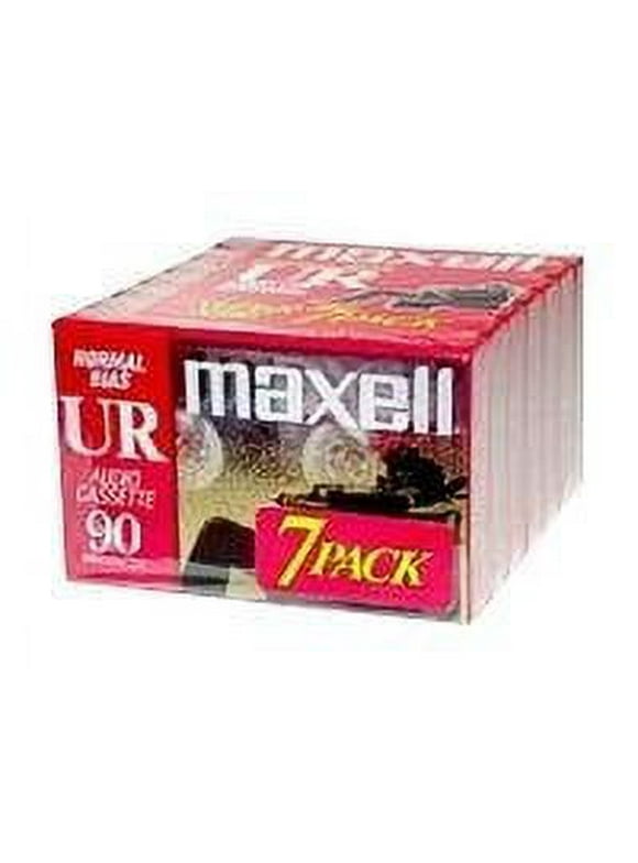 MAXELL 108575 Brick Packs - 90 Minute Audio Cassettes - 7 Tapes Per Pack