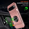 thumbnail image 2 of Decase Case for Google Pixel 9 / 9 Pro,TPU+PC,Built-in Magnetic Kickstand,with Card Holder Dual-Layer Design Heavy Duty Shockproof Protection Phone Case for Google Pixel 9 / 9 Pro,Rosegold, 2 of 7
