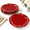 Red, variant on Red 13 Inch Plastic Embossed Plates Set of 6 for Dinner Parties