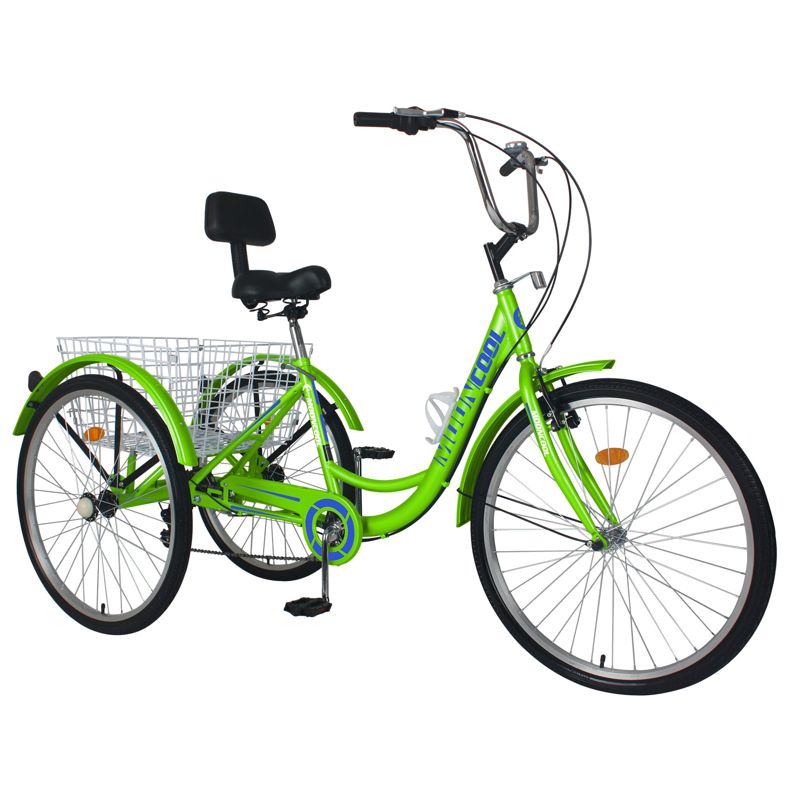 24" 7 Speed Adult Trike Tricycle 3-Wheel Exercise Shopping Bicycle Large Basket 