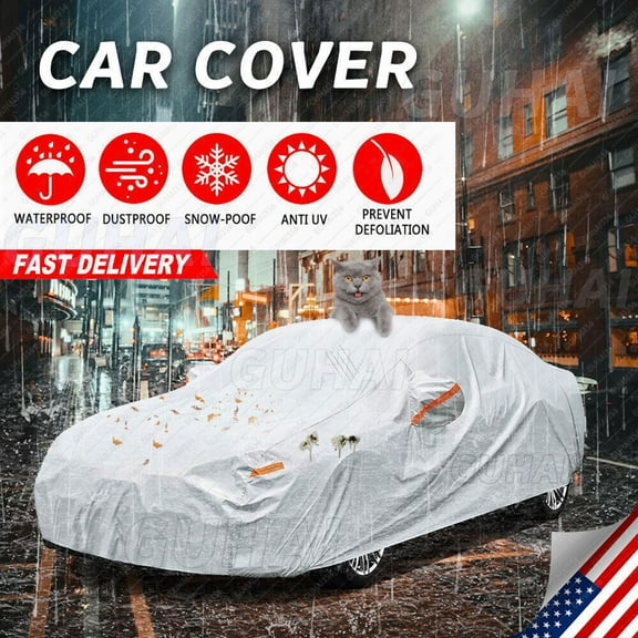 Waterproof Breathable Full Car Cover Sun Snow Dust Rain Resistant