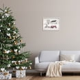 thumbnail image 2 of Festive Red Christmas Tractor Niveous Countryside Flurries Landscape Painting Framed Art Print Wall Art, 2 of 5