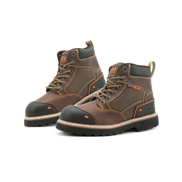 Bota Industrial Ram con Casco Seguridad Greezly/Cafe 26
