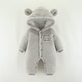 thumbnail image 2 of CYRBOKO One-pieces for Baby Boys Girls, Casual Unisex Thermal Long Sleeve Button Winter Loungewear Gray Size 6-9 Months, 2 of 4