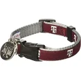 thumbnail image 2 of Brand New Collegiate Texas A&M K9 Dog Collar W/ Round Metal Tag, Nylon, Official School Colors, 1 Inch Wide, Small - 8-14 In. Long, 2 of 3