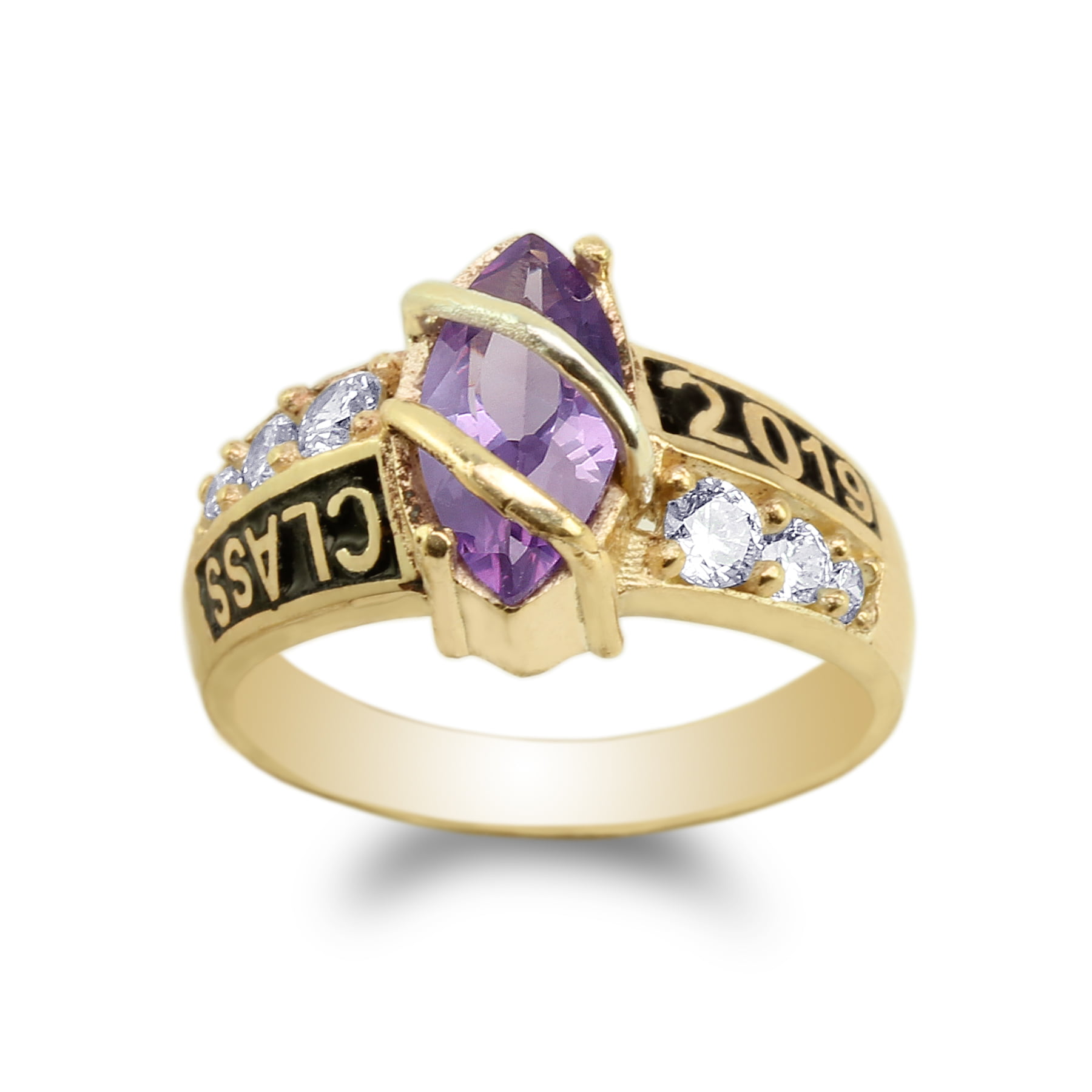 Details about   2 ct Round 3 stone Natural Amethyst Promise Bridal Wedding Ring 14k Yellow Gold 