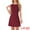 Dark Red, variant on DARING DIVA Summer Sleeveless Mini Backless Boat Neck A-line Dress L Dark Red