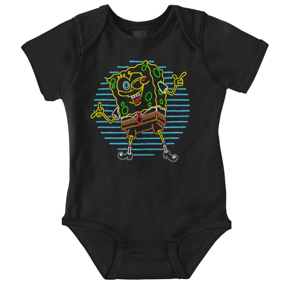 SpongeBob SquarePants Neon Sign Gender Neutral Printed Baby Bodysuit Brisco Brands NB