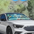 thumbnail image 4 of Binienty Funny Shark Car Windshield Sunshade Reflective Blocks Heat Shield Ocean Animals Car Front Windshield Sun Shade 2 Piece Universal Protector for Cars Truck Van SUV, 4 of 8