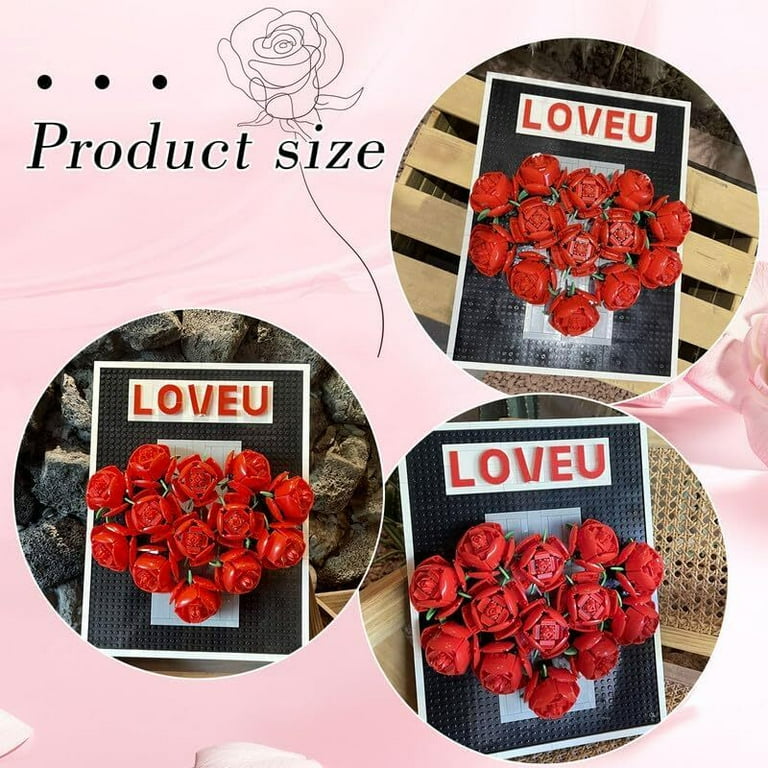 Syrinx Kids 6+ Roses Flower Frame Building Set - 848PCS 9 Rose of