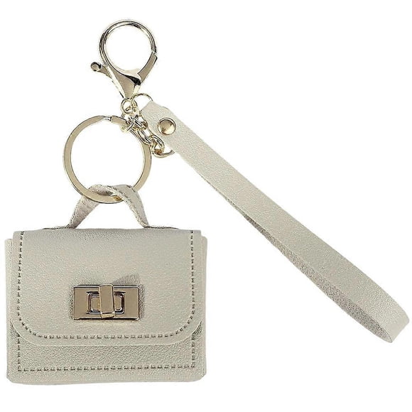 Portable PU Leather bag Keychain with Alloy Keychain 220mm