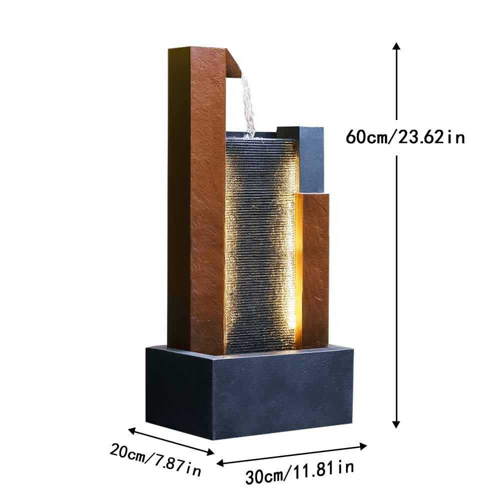 Smart Big-Sized Outdoor Waterfall Fountain - Outdoor Garden Water Feature with Zen Water Falls for Outside Garden & Home/Office Use (Classic A)