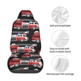 thumbnail image 3 of Lsque Fire and Rescue Truck Pattern Car Seat Covers for Front Seats , Waterproof Seat Covers for Cars, Sporty Front Seat Covers,Car Seat Cover Protector Front Seats, 3 of 5