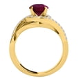 thumbnail image 3 of Mauli Jewels Engagement Rings for Women 1.15 Carat Created Ruby And Diamond Engagement Ring Crafted 4 prong 14k Solid Yellow Gold, 3 of 6