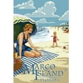 thumbnail image 3 of Marco Island, Florida, Woman on Beach (100% Cotton Canvas Reusable Tote Bag), 3 of 3